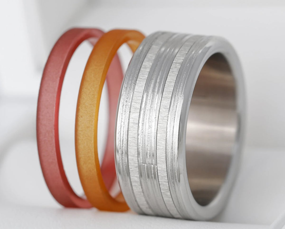 Base extra small "Halo" en acier inoxydable pour bague mood interchangeable