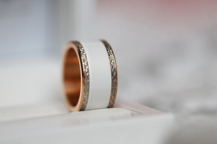 Base "Lady Rose" in steel for interchangeable mood ring– Exclusive edition 2025