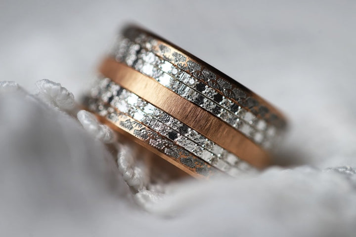 💍 Set of mini addons "Éclipse" in 925 silver set with zircons