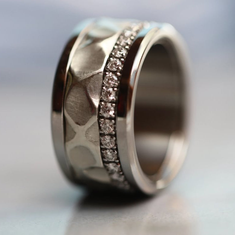✨ Limitierte Auflage mood lovers ✨ Innenring (2/3 Addon) "Perlmutt Mond" aus Silber für den auswechsebaren mood Ring