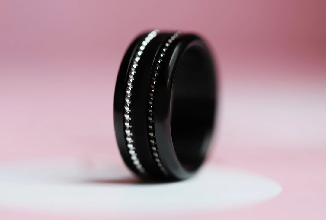 Set von 2 Mini Addons aus 925er Silber "Oasis" Farbe nach Wahl für den auswechselbaren mood Ring