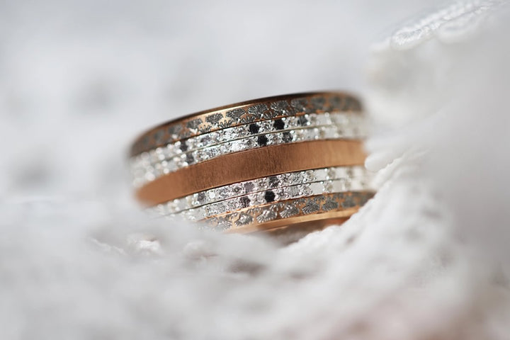 💍 Set of mini addons "Éclipse" in 925 silver set with zircons