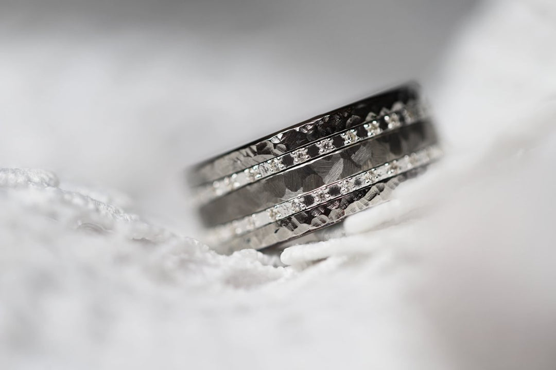 💍 Set of mini addons "Éclipse" in 925 silver set with zircons