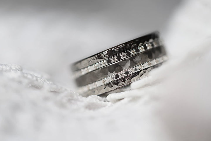 💍 Set of mini addons "Éclipse" in 925 silver set with zircons