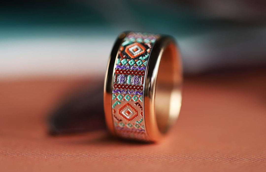 Chalchi Innenring (Addon) aus 925er Silber mit Emaillebeschichtung