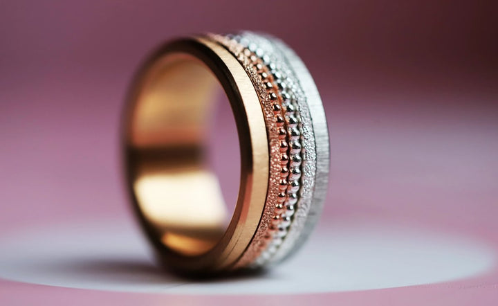 Set von 2 Mini Addons aus 925er Silber "Oasis" Farbe nach Wahl für den auswechselbaren mood Ring