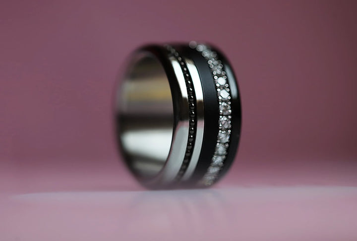 Set von 2 Mini Addons aus 925er Silber "Oasis" Farbe nach Wahl für den auswechselbaren mood Ring