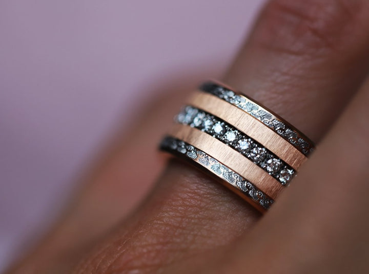 Base "Lady Rose" in steel for interchangeable mood ring– Exclusive edition 2025