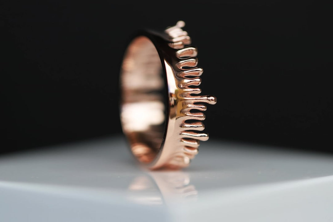 🩸Innenring (Addon) aus 925er Silber "Silverblood rose" rotgoldfarbene polierte Ausführung für den auswechselbaren mood Ring