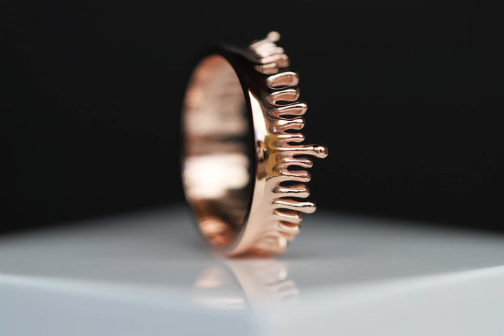 🩸Innenring (Addon) aus 925er Silber "Silverblood rose" rotgoldfarbene polierte Ausführung für den auswechselbaren mood Ring