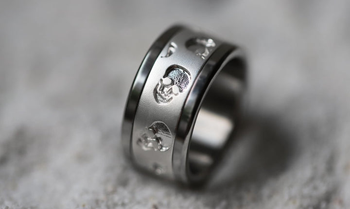 💀 Innenring (Addon) aus 925er Silber "Obskull" für den auswechselbaren mood Ring