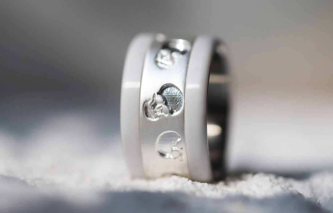 💀 Innenring (Addon) aus 925er Silber "Obskull" für den auswechselbaren mood Ring