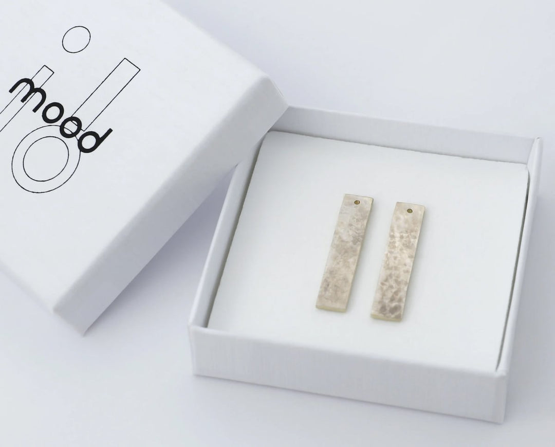 Drop "Gehämmert" mood in 925er Silber (auswechselbarer Ohrschmuck)