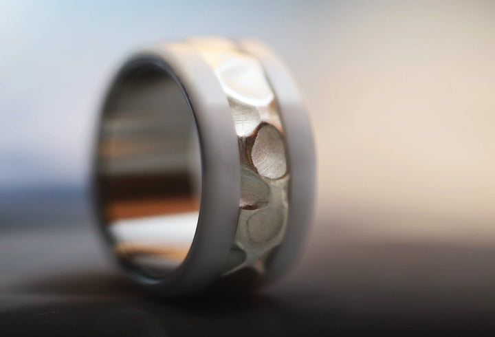✨ Limitierte Auflage mood lovers ✨ Innenring (2/3 Addon) "Perlmutt Mond" aus Silber für den auswechsebaren mood Ring
