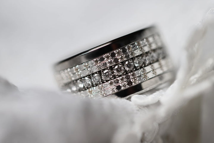 💍 Set of mini addons "Éclipse" in 925 silver set with zircons