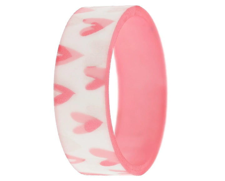 Anneau (addon) in ruby polymer, Noa from the Pink October 2024 collection for interchangeable mood ring