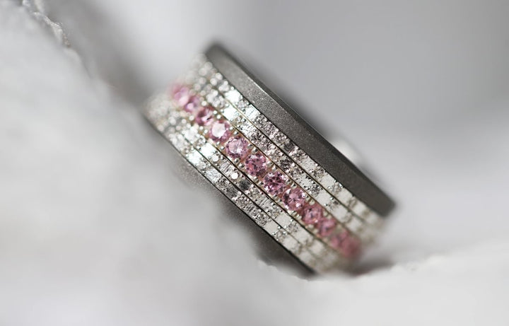 💍 Set of mini addons "Éclipse" in 925 silver set with zircons