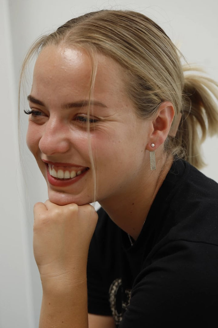 Drop "Gehämmert" mood in 925er Silber (auswechselbarer Ohrschmuck)