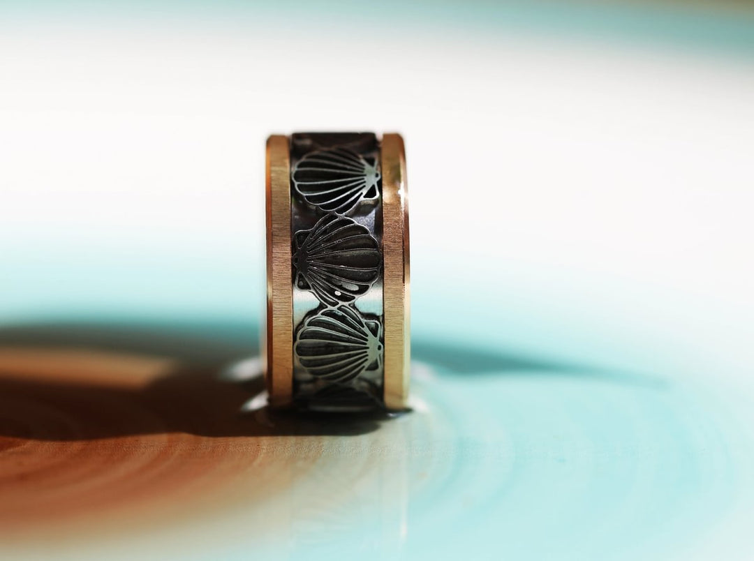 Innenring aus geschnittenem Edelstahl "Venera" für mood Ring