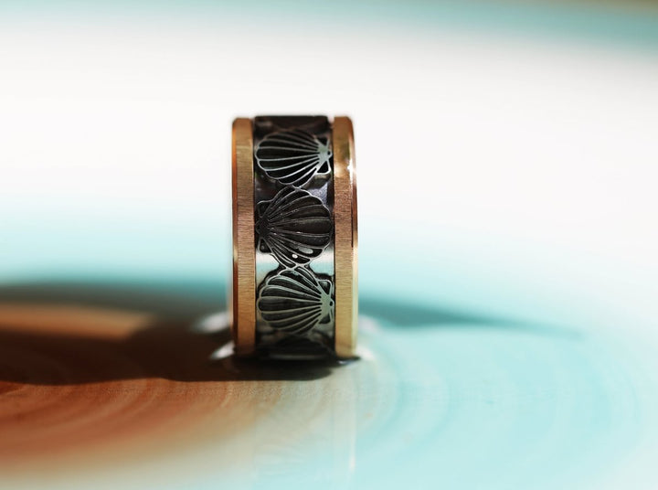 Innenring aus geschnittenem Edelstahl "Venera" für mood Ring