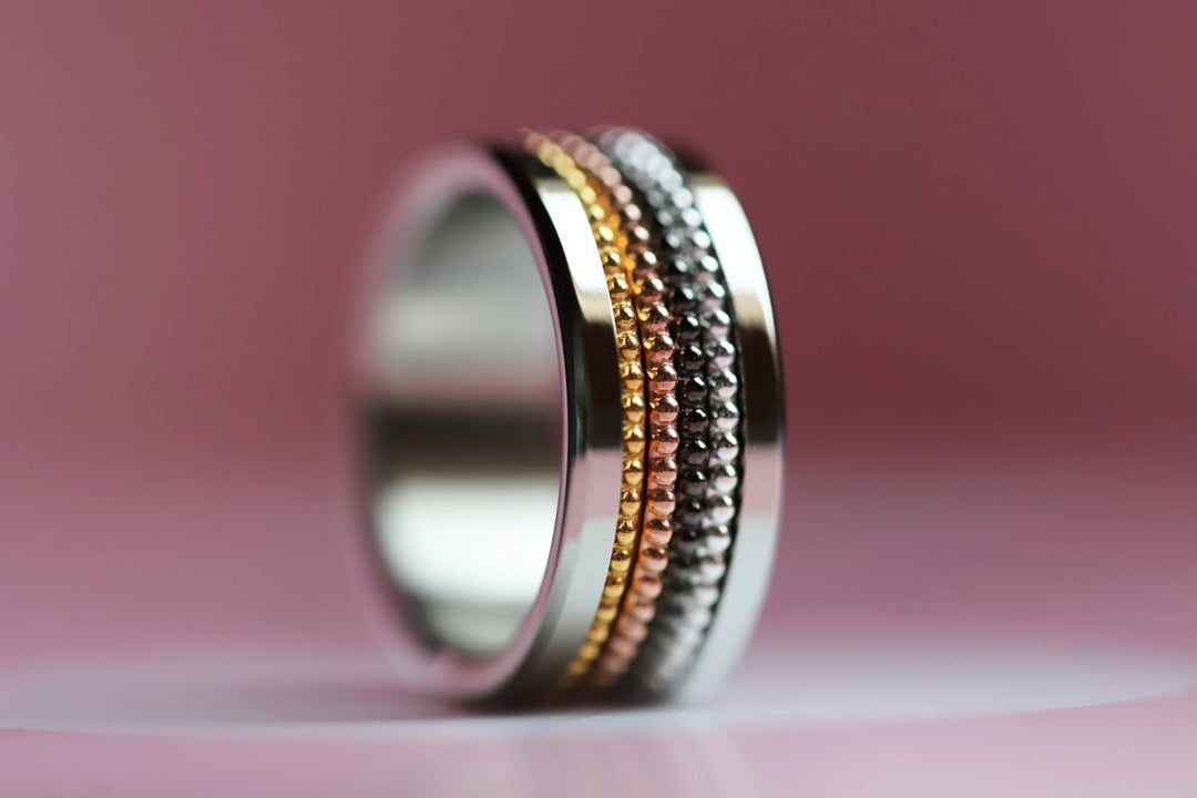 Set von 2 Mini Addons aus 925er Silber "Oasis" Farbe nach Wahl für den auswechselbaren mood Ring