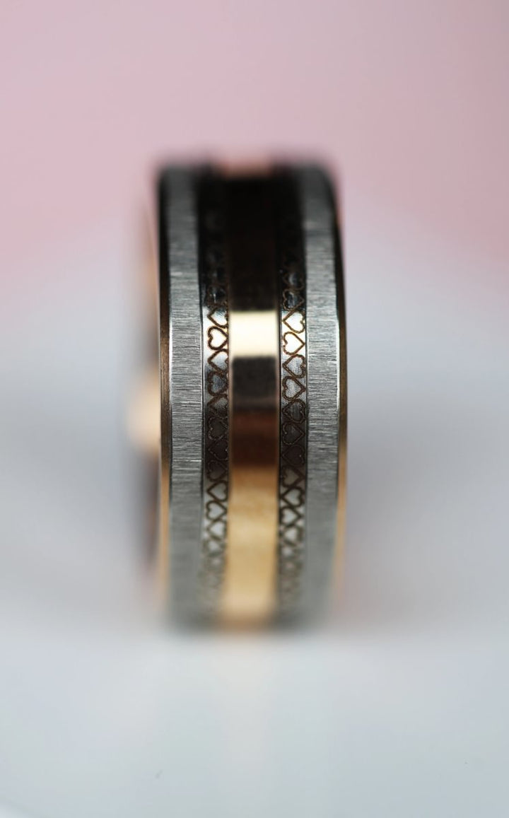 Set von 2 Mini Addons aus Edelstahl "Herzen"