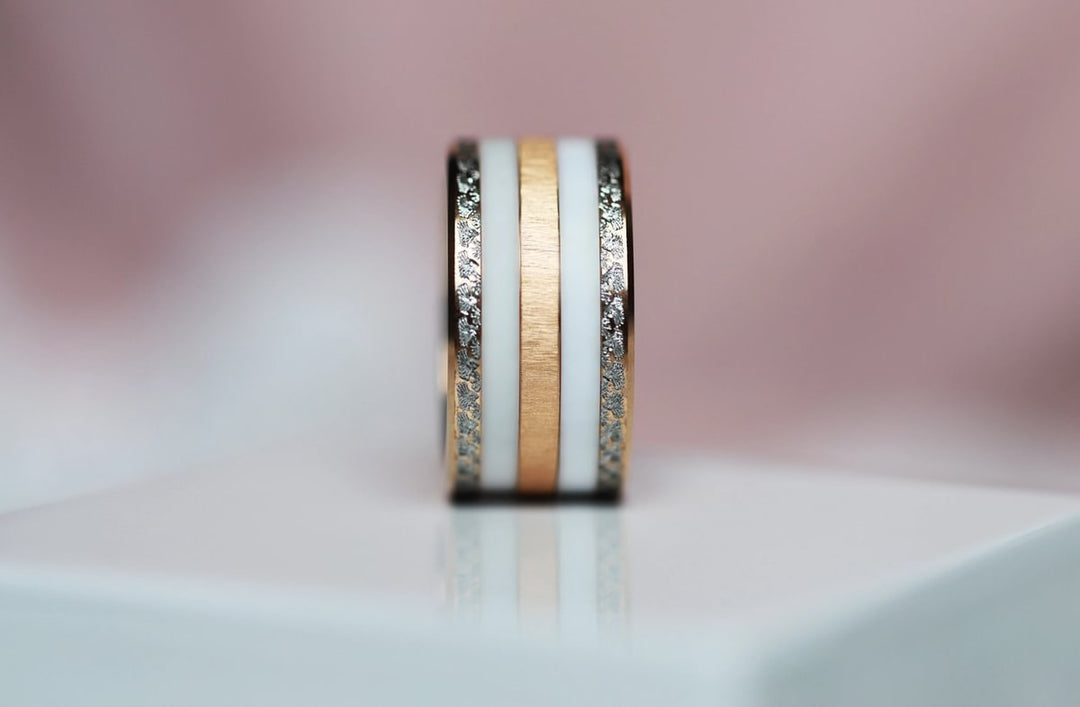 Base "Lady Rose" in steel for interchangeable mood ring– Exclusive edition 2025