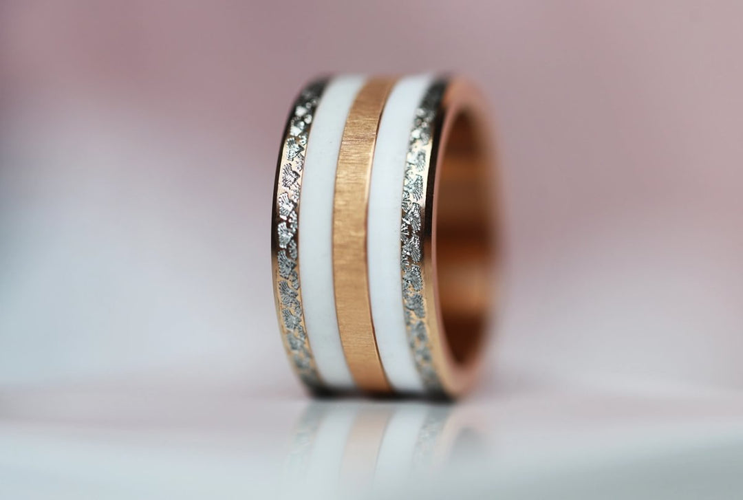 Base "Lady Rose" in steel for interchangeable mood ring– Exclusive edition 2025