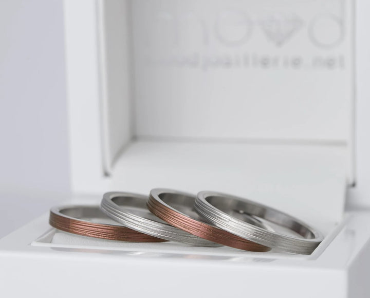 Anneau (medium) "Halo" en acier inoxydable pour bague mood interchangeable
