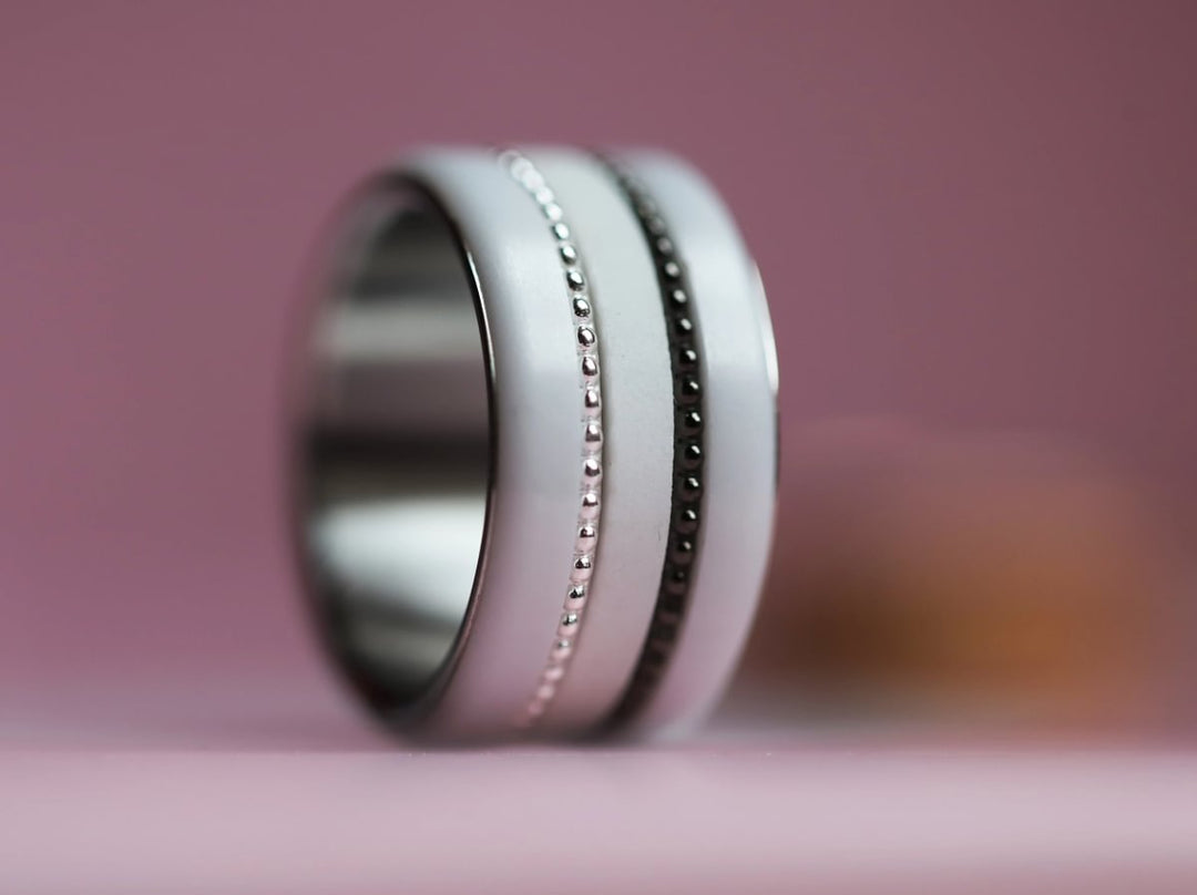 Set von 2 Mini Addons aus 925er Silber "Oasis" Farbe nach Wahl für den auswechselbaren mood Ring