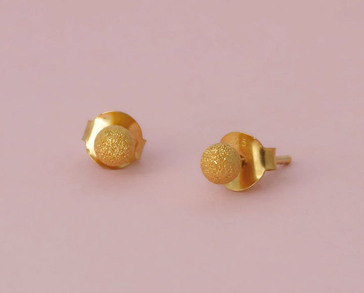 "Clip & Drop Authentic Aura gold" mood in 925 golden silver set with zircons (Interchangeable earrings)