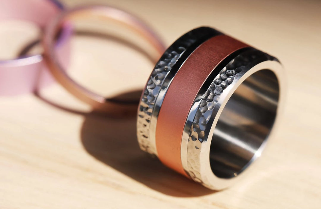 Base large "Turtle" en acier inoxydable pour bague mood interchangeable, Edition collector numérotée de 1 à 100
