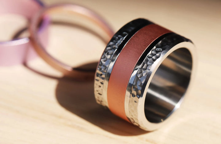 Base large "Turtle" en acier inoxydable pour bague mood interchangeable, Edition collector numérotée de 1 à 100