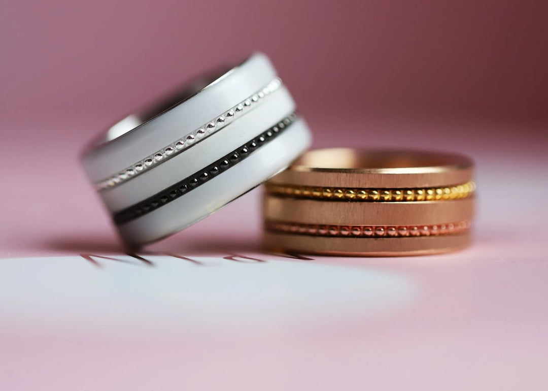 Set von 2 Mini Addons aus 925er Silber "Oasis" Farbe nach Wahl für den auswechselbaren mood Ring
