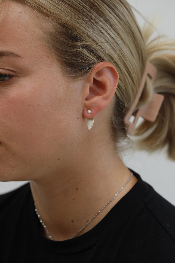 Drop " Gekreuzter Opal" mood in 925er Silber (auswechselbarer Ohrschmuck)