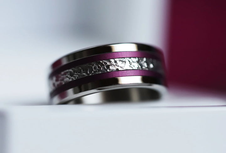 🐙 Pack de 2 minis en aluminium aubergine,  pour bague mood interchangeable