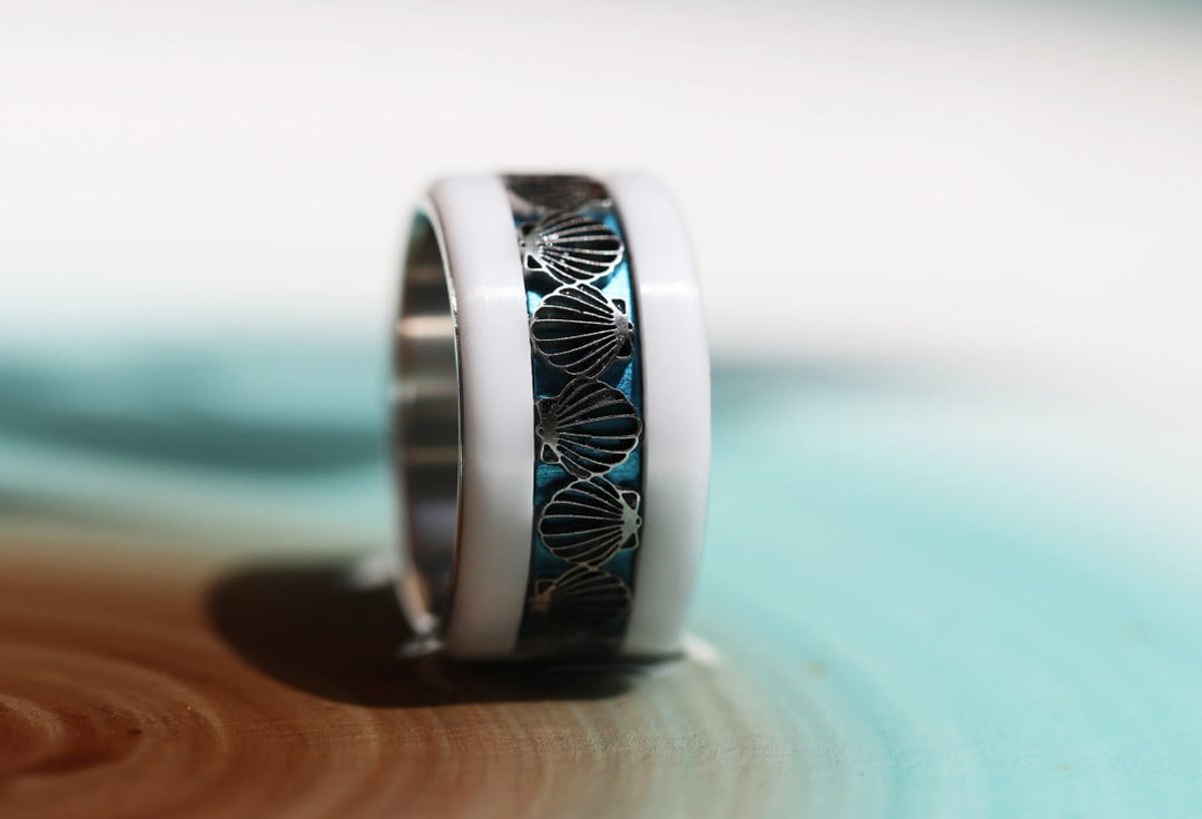 Innenring aus geschnittenem Edelstahl "Venera" für mood Ring