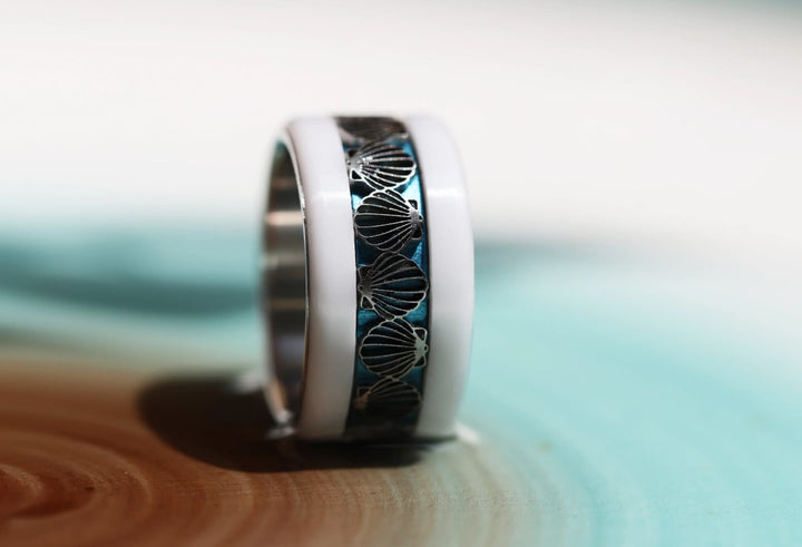 Innenring aus geschnittenem Edelstahl "Venera" für mood Ring