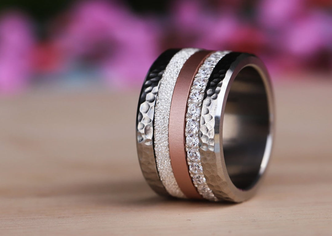 Base large "Turtle" en acier inoxydable pour bague mood interchangeable, Edition collector numérotée de 1 à 100