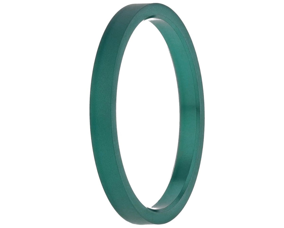 Anneau (addon medium) en aluminium émeraude pour bague mood interchangeable