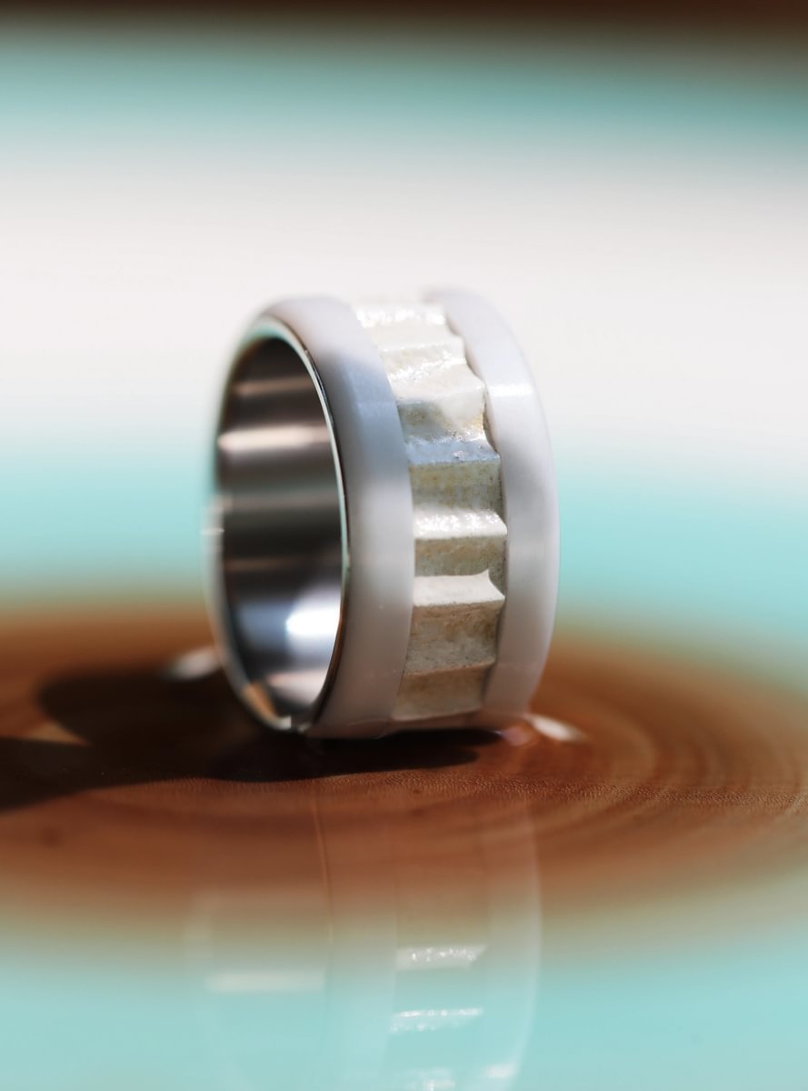 Innenring aus 925er Silber "Zagora White " für mood Ring