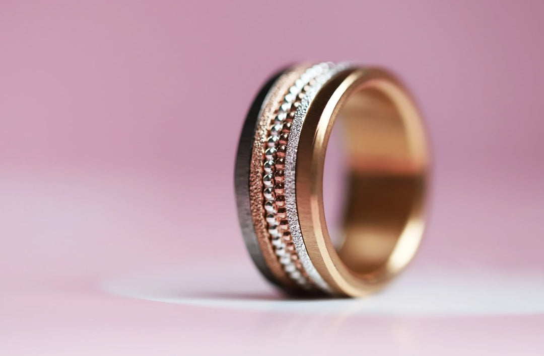Set von 2 Mini Addons aus 925er Silber "Oasis" Farbe nach Wahl für den auswechselbaren mood Ring