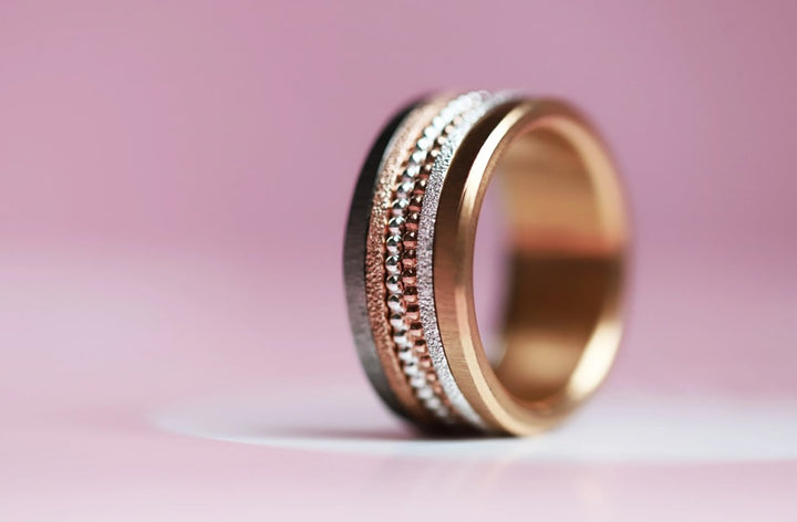 Set von 2 Mini Addons aus 925er Silber "Oasis" Farbe nach Wahl für den auswechselbaren mood Ring