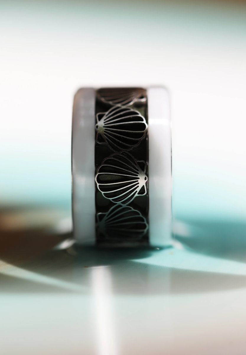 Innenring aus geschnittenem Edelstahl "Venera" für mood Ring