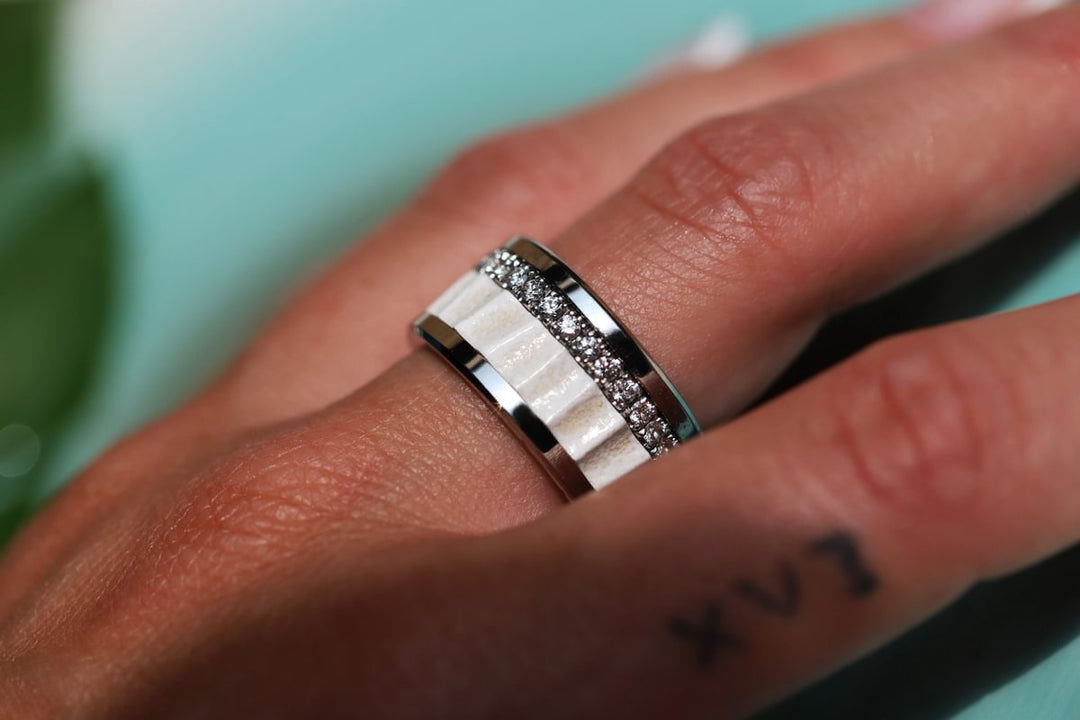 Innenring aus 925er Silber "Zagora White " für mood Ring