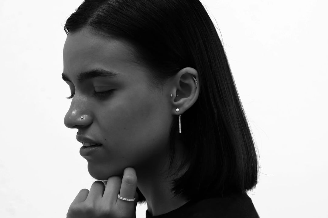 "Clip & Drop Authentische Aura" mood aus 925er Silber mit Zirkonia Steine besetzt (Auswechselbarer Ohrschmuck)