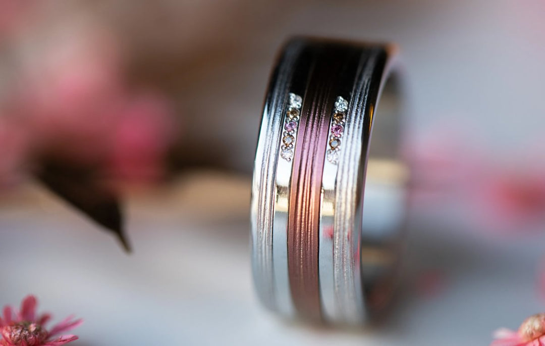 Anneau (medium) "Halo" en acier inoxydable pour bague mood interchangeable