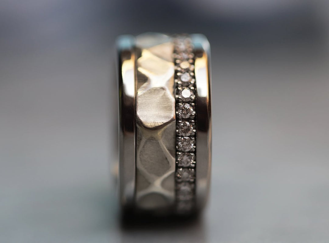 ✨ Limitierte Auflage mood lovers ✨ Innenring (2/3 Addon) "Perlmutt Mond" aus Silber für den auswechsebaren mood Ring