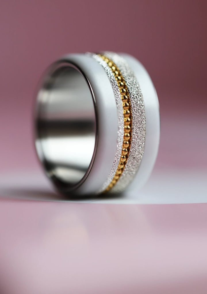 Set von 2 Mini Addons aus 925er Silber "Oasis" Farbe nach Wahl für den auswechselbaren mood Ring