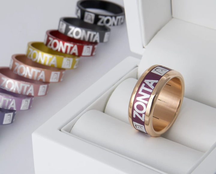 Coffret Zonta rose gold | Base extra small arrondie polie (9mm) avec un addon deux tiers en aluminium couleur à choix